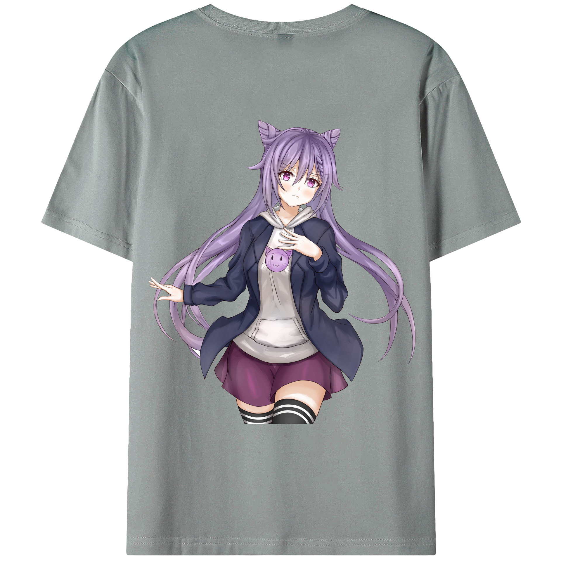 げんし神 刻晴 こくせい genshin Kokusei 綿100％ メンズ半袖Tシャツ（バックプリント） 通気性